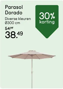 Aanbieding: Parasol Dorado tilt - zand - Ø300 cm