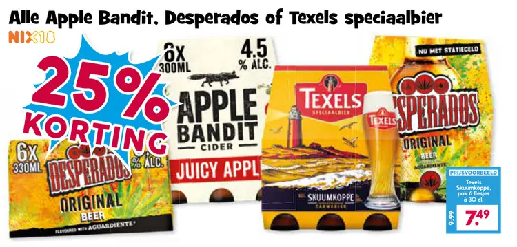 Aanbieding: Apple Bandit, Desperados of Texels speciaalbier