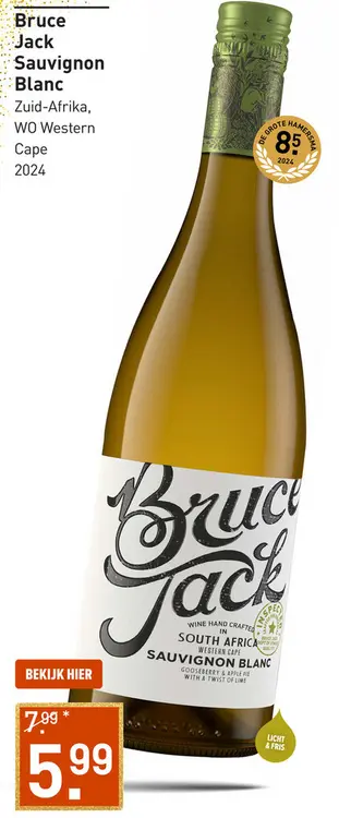 Aanbieding: Bruce Jack Sauvignon Blanc 75CL