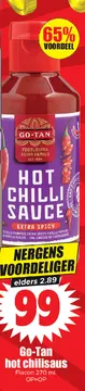 Aanbieding: Go-Tan hot chilisaus