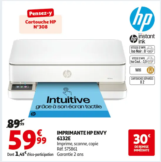 Offre: Imprimante HP envy 6132e