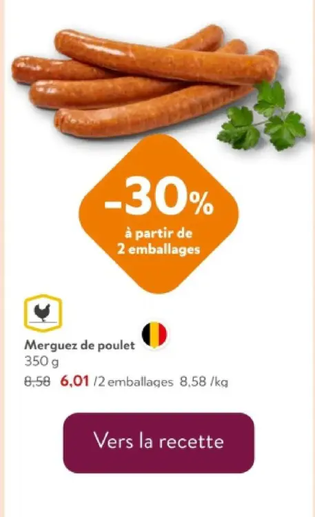 Offre: Merguez de poulet
