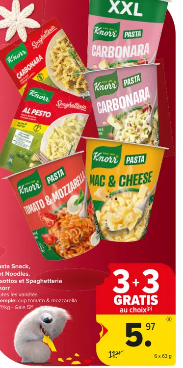 Offre: Pasta Snack, Hot Noodles, Risottos et Spaghet