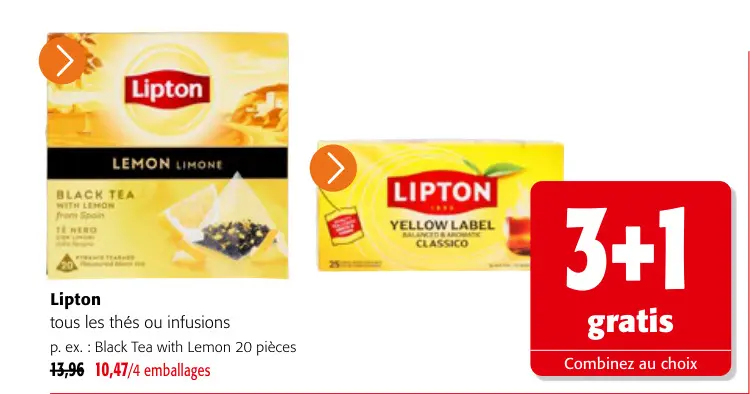 Offre: Thé ou infusion