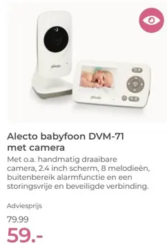 Aanbieding: Babyfoon DVM-71 met camera