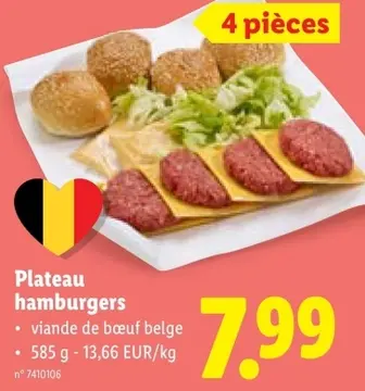 Offre: Plateau hamburgers