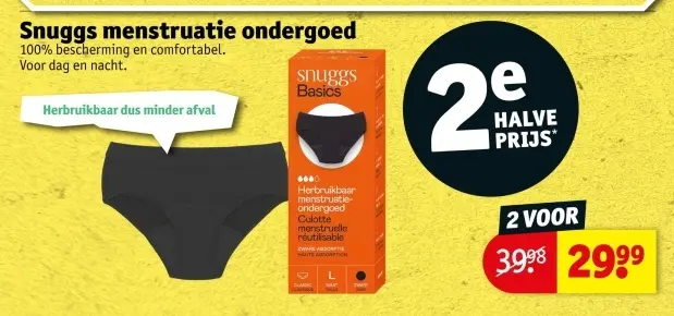 Aanbieding: Snuggs menstruatie ondergoed