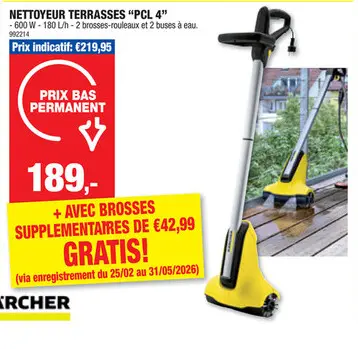 Offre: Kà¤rcher PCL4 nettoyeur de terrasse