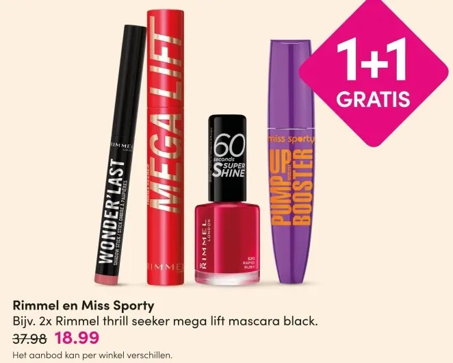 Aanbieding: Rimmel en Miss Sporty