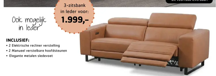 Promotie: 3-zitsbank