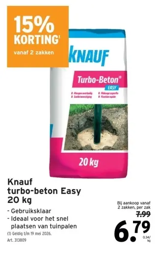 Promotie: Knauf turbo-beton Easy