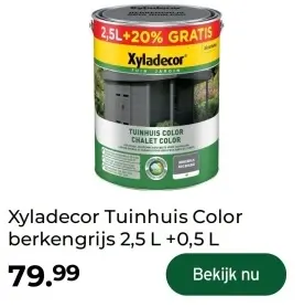 Aanbieding: Tuinhuis Color berkengrijs