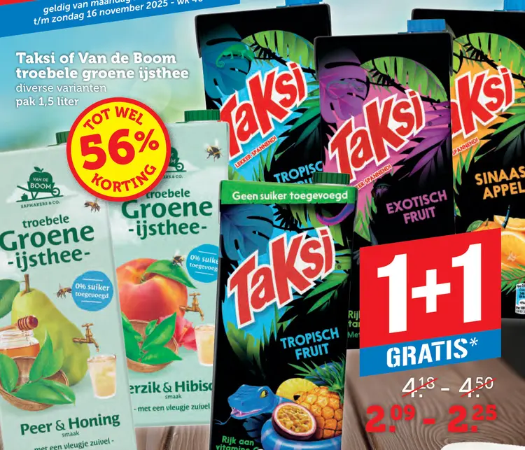 Aanbieding: Taksi of Van de Boom troebele groene ijsthee