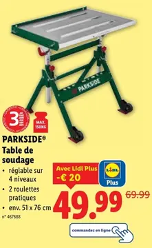 Offre: Table de oudage