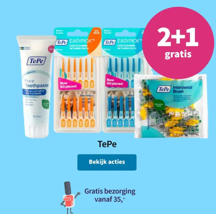 Aanbieding: TePe Pure Toothpaste, EasyPick, Interdental 