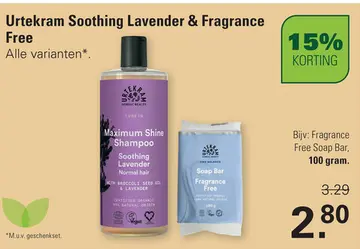 Aanbieding: Urtekram Soothing Lavender & Fragrance Free