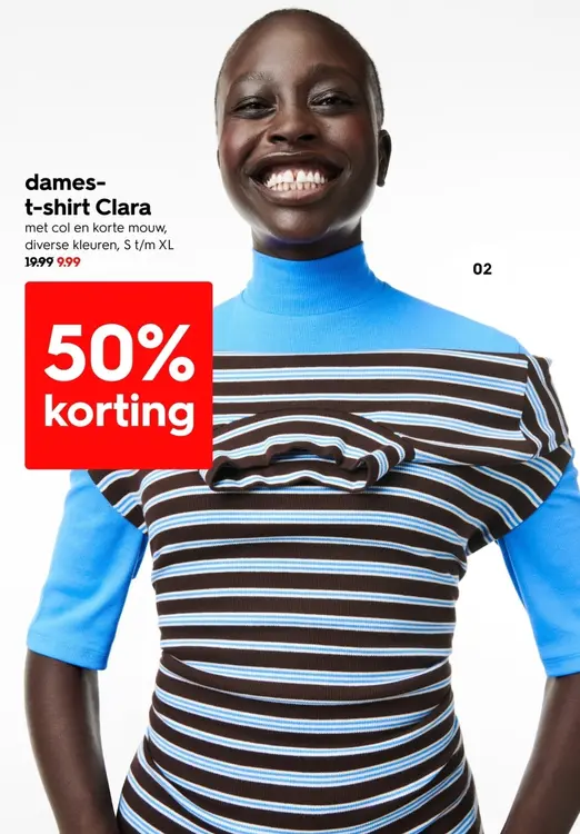 Aanbieding: Dames-t-shirt Clara