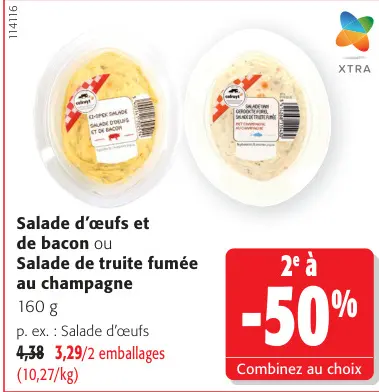 Offre: Salade d'œufs et de bacon 