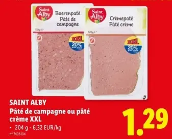 Offre: Pâté de campagne ou pâté crème XXL