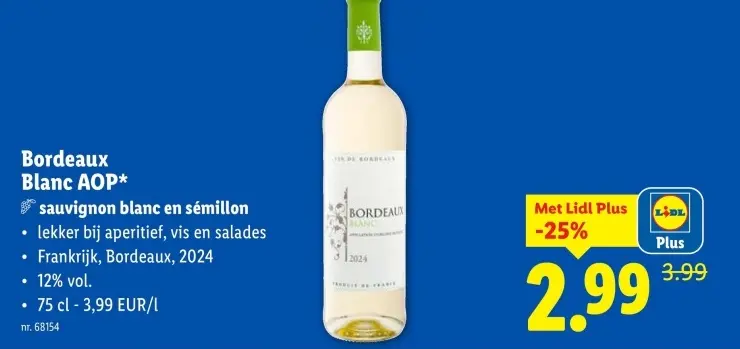 Promotie: Bordeaux Blanc AOP
