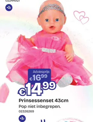 Aanbieding: Prinsessenset 43cm