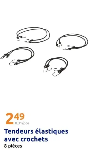 Offre: Tendeurs élastiques avec crochets