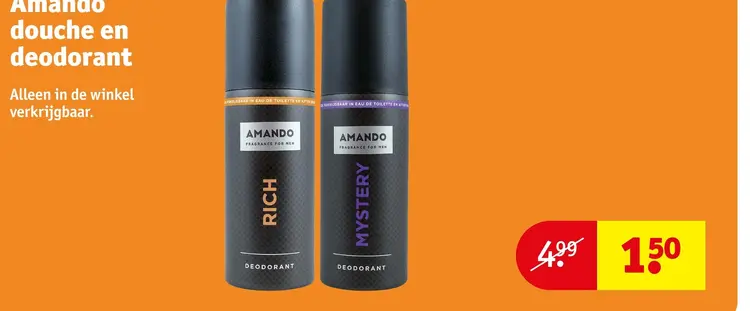 Aanbieding: Amando douche en deodorant