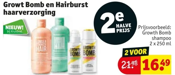 Aanbieding: Growt Bomb en Hairburst haarverzorging