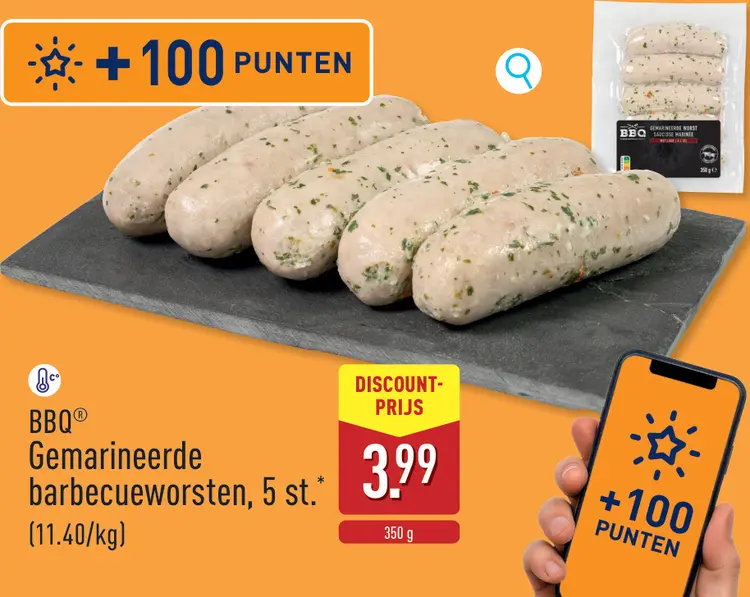 Promotie: Gemarineerde barbecueworsten