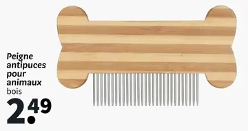 Offre: Peigne antipuces pour animaux bois