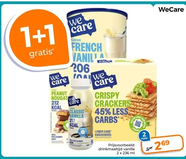 Aanbieding: WeCare drinkmaaltijd vanille