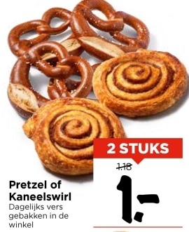 Aanbieding: Pretzel of Kaneelswirl