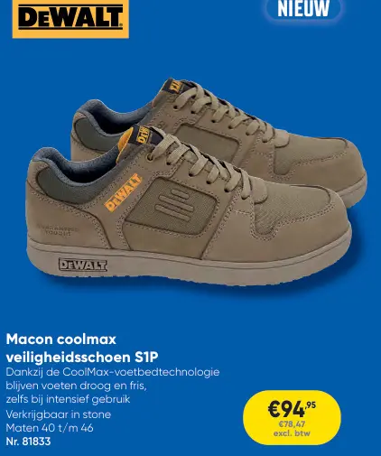Promotie: Macon coolmax veiligheidsschoen S1P