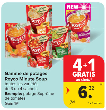 Offre: Gamme de potages Royco Minute Soup