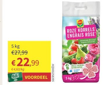 Promotie: Roze korrels engrais rose