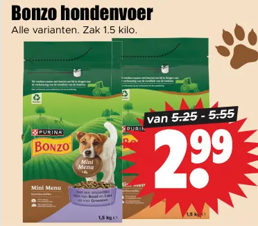 Aanbieding: Bonzo hondenvoer