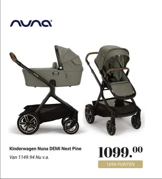 Aanbieding: Kinderwagen Nuna DEMI Next Pine