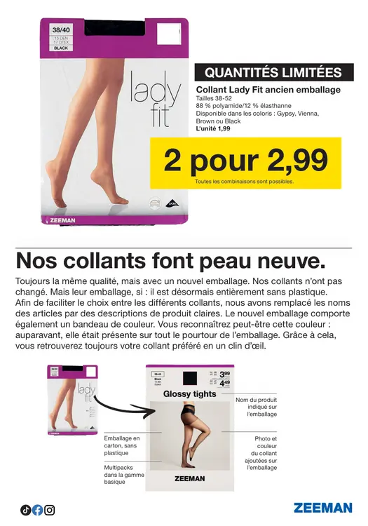 Offre: Collant Lady Fit