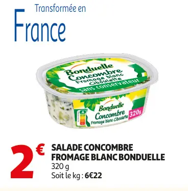 Promotie: Salade concombre fromage blanc Bonduelle