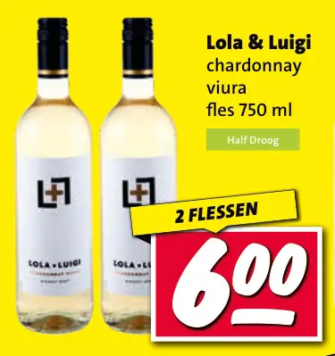 Aanbieding: Lola & Luigi chardonnay viura