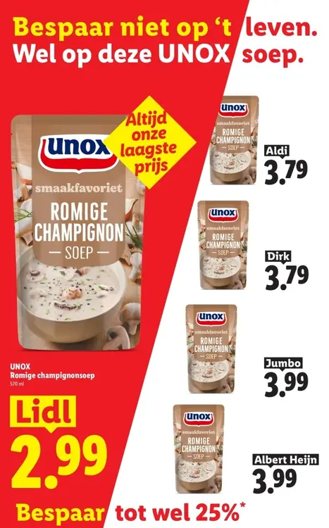 Aanbieding: Romige champignonsoep
