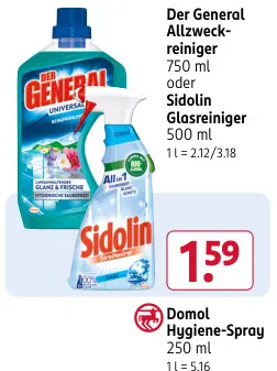 Aanbieding: Allzweck-reiniger oder Glasreiniger