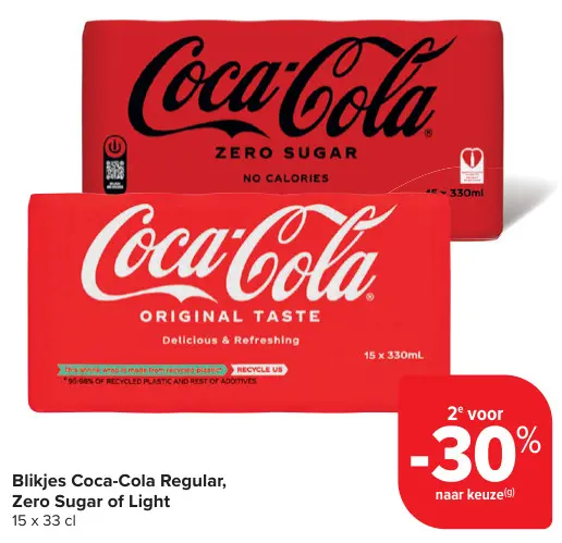 Promotie: Coca-Cola Regular, Zero Sugar of Light