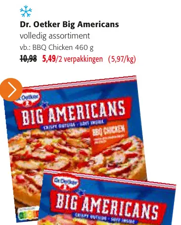 Promotie: Big americans bbq chicken