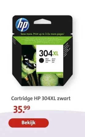 Aanbieding: Cartridge HP 304XL zwart