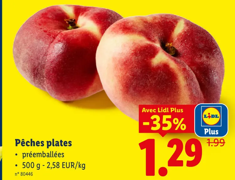 Offre: Pêches plates