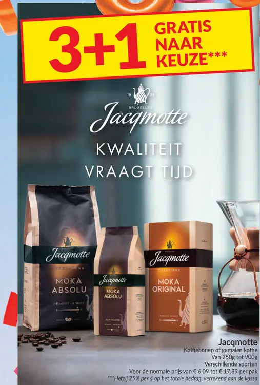 Promotie: Koffiebonen of gemalen koffie
