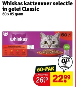 Aanbieding: Whiskas kattenvoer selectie in gelei Classic
