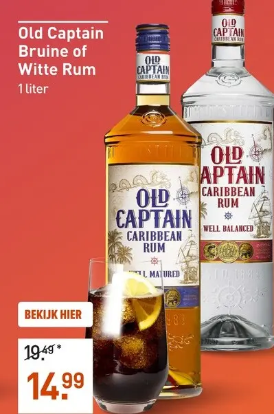 Aanbieding: Old Captain Bruine Rum