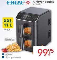 Offre: Airfryer double AIF 8100ST